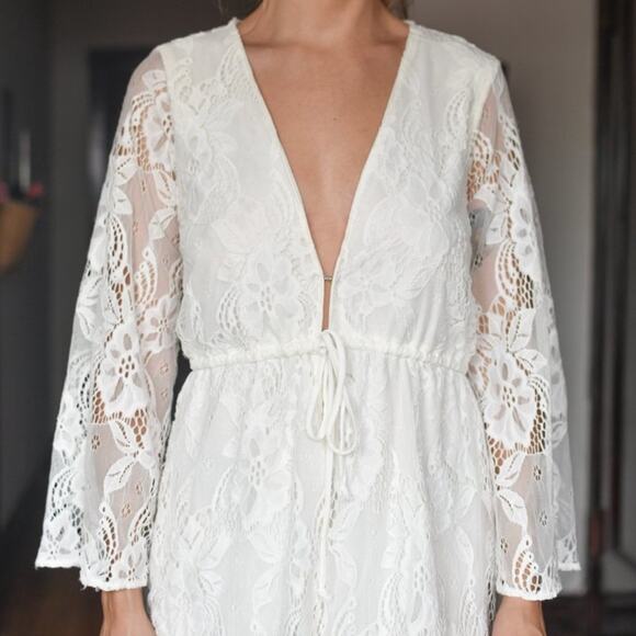 Show Me Your MuMu Roxy Romper Lace Romper Women Size XS - Picture 12 of 14